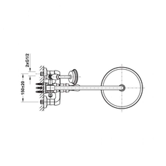 Bộ trộn nổi 2 đường nước Kyoto Hafele 589.35.036