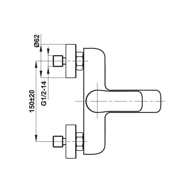 Bộ trộn nổi 2 đường nước UNI Hafele 495.61.130