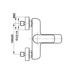Bộ trộn nổi 2 đường nước UNI Hafele 495.61.130