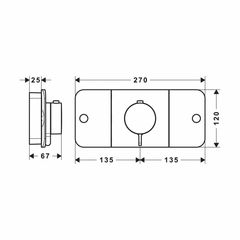 Bộ trộn sen tắm âm 2 chức năng AXOR One 589.52.229