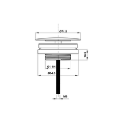Bộ xả không giữ nước cho chậu không có xả tràn Hafele 589.25.989