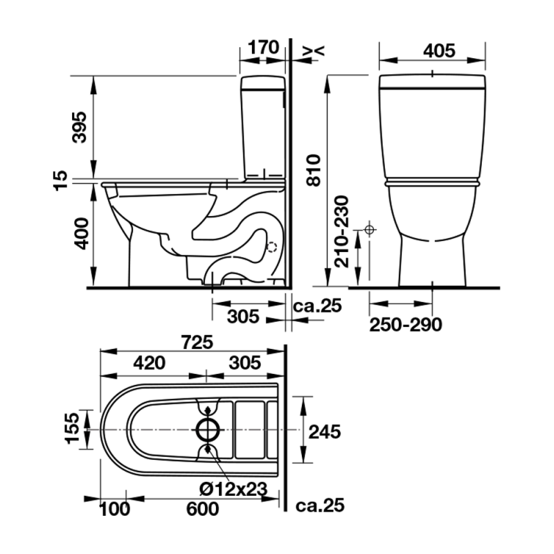 Bồn cầu hai khối Darling New Duravit 588.45.393