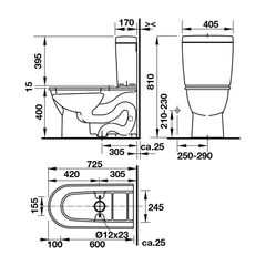 Bồn cầu hai khối Darling New Duravit 588.45.393