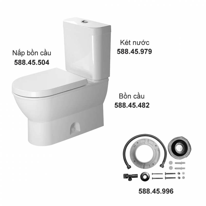 Bồn cầu hai khối Darling New Duravit 588.45.393