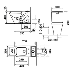 Bồn cầu hai khối Durastyle Duravit 588.45.383