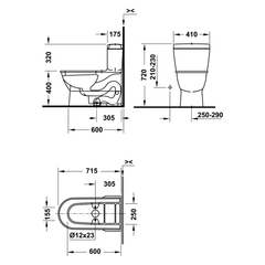 Bồn cầu một khối Darling New Duravit 588.45.392