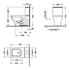 Bồn cầu một khối Durastyle Duravit 588.45.459