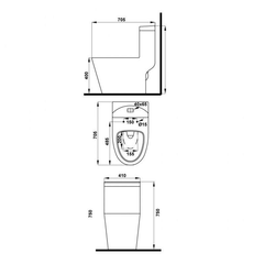 Bàn cầu một khối ICONIC Hafele 588.79.402