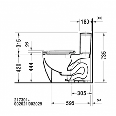 Bồn cầu một khối Me By Starck Duravit 588.46.405