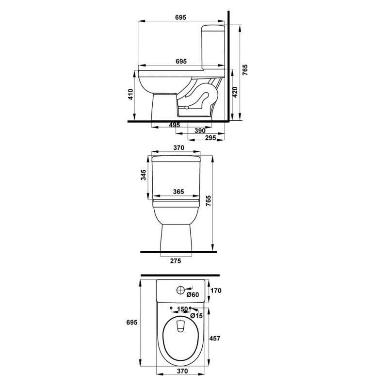 Bàn cầu một khối Sapporo Hafele 588.79.404