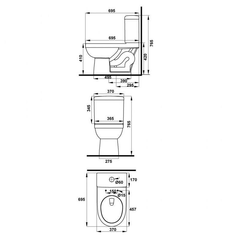 Bàn cầu một khối Sapporo Hafele 588.79.404