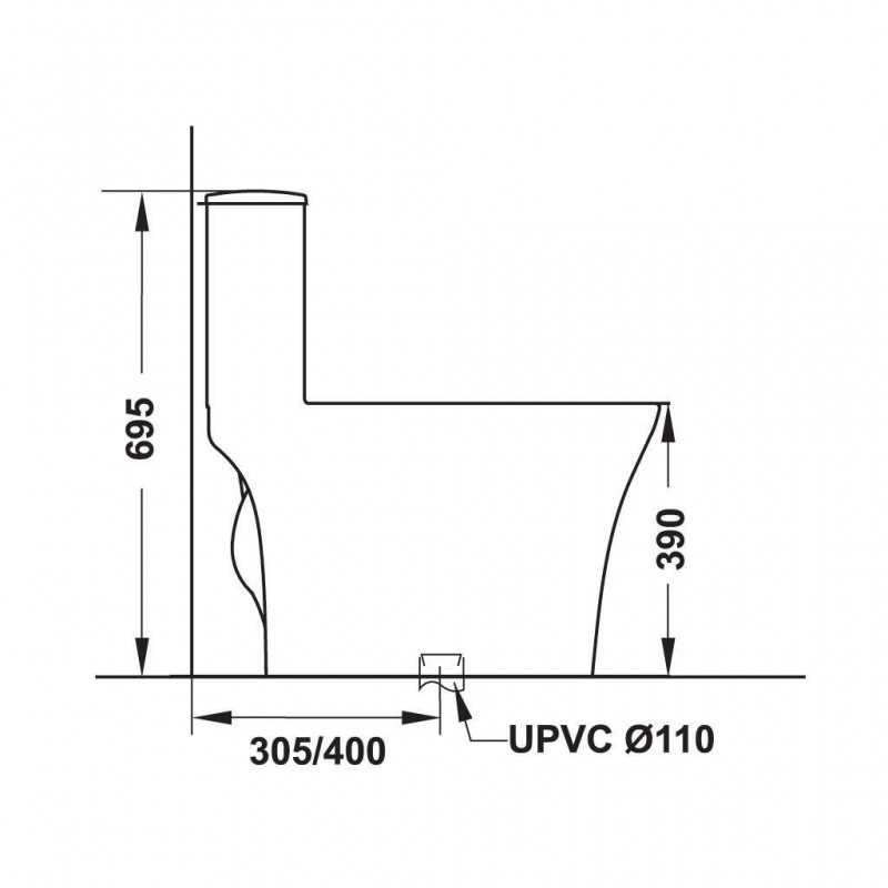 Bàn cầu một khối Sapporo Hafele 588.79.406