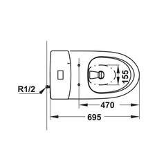 Bàn cầu một khối Sapporo Hafele 588.79.407