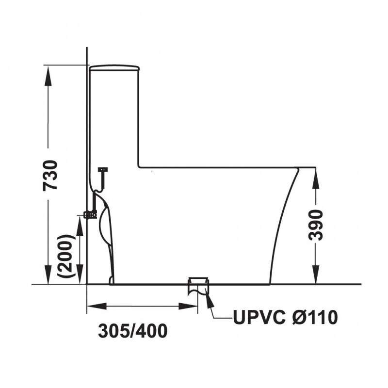 Bàn cầu một khối Sapporo Hafele 588.79.407
