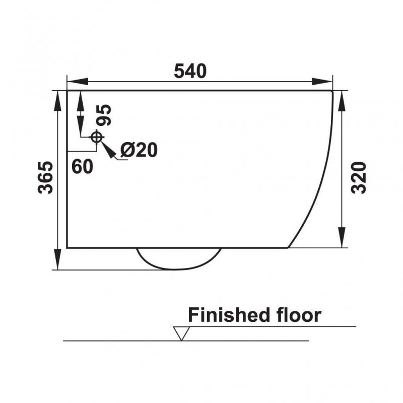 Bàn cầu treo tường Sapporo Hafele 588.79.410