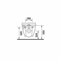 Bồn cầu treo tường Starck 3 Duravit 588.46.403