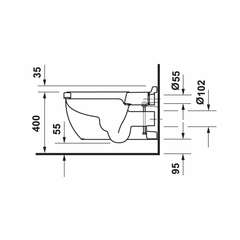 Bồn cầu treo tường Starck 3 Duravit 588.46.403