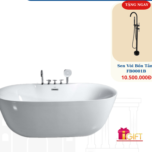 Bồn Tắm Acrylic Độc Lập Mowoen MW8237F-170