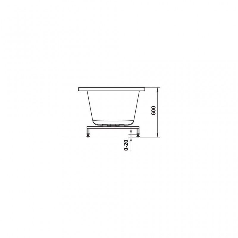 Bồn tắm âm hình bầu dục Nagoya 1700 Hafele 588.79.600