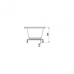 Bồn tắm âm hình bầu dục Nagoya 1700 Hafele 588.79.600