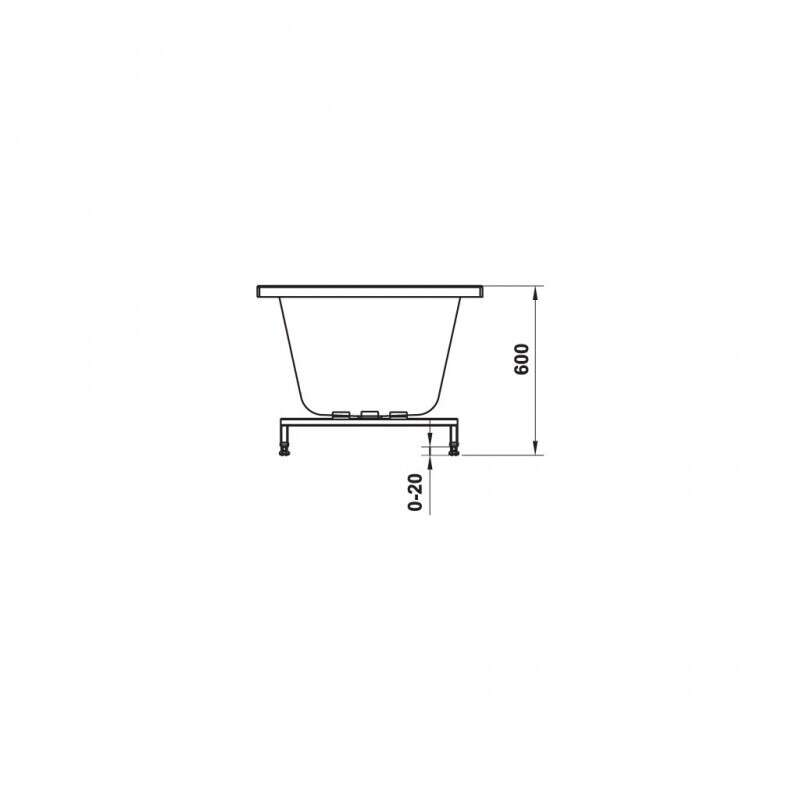 Bồn tắm âm hình chữ nhật Nagoya 1700 Hafele 588.79.602