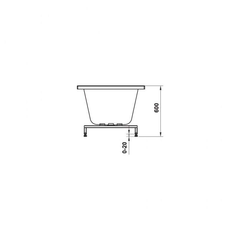 Bồn tắm âm hình chữ nhật Nagoya 1700 Hafele 588.79.602