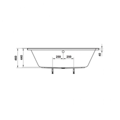 Bồn tắm âm hình chữ nhật Nagoya 1700 Hafele 588.79.602