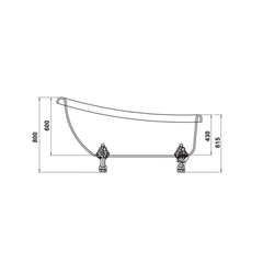 Bồn tắm độc lập Nagoya hình bầu dục 1550 Hafele 588.99.630
