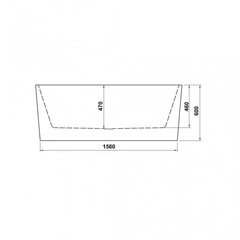 Bồn tắm độc lập Nagoya hình bầu dục 1700 Hafele 588.99.620