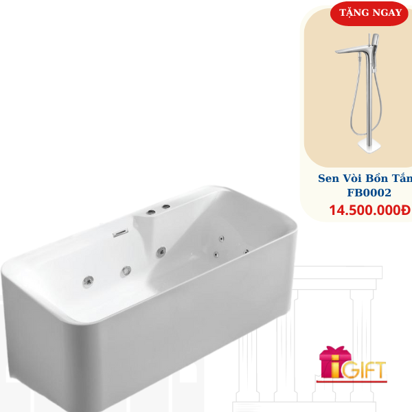 Bồn Tắm Massage Acrylic Mowoen MW8166B-170.MS
