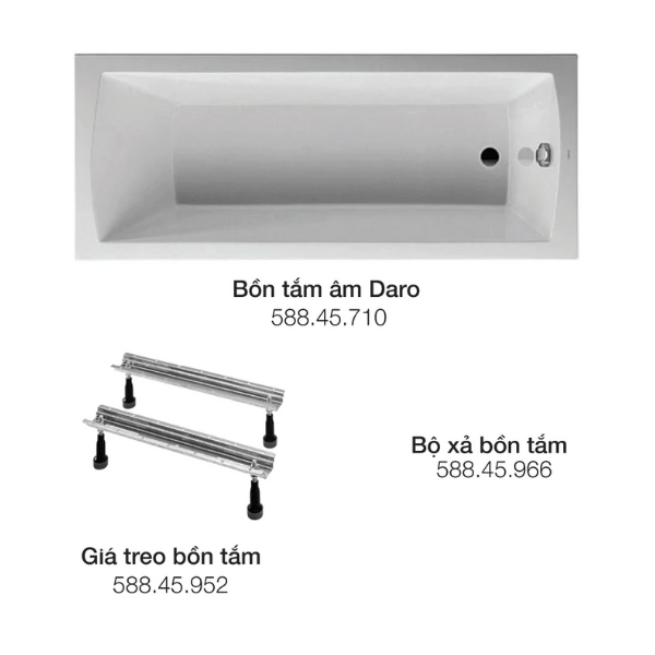 Bồn tắm tắm âm Daro 1700 Duravit 588.45.370