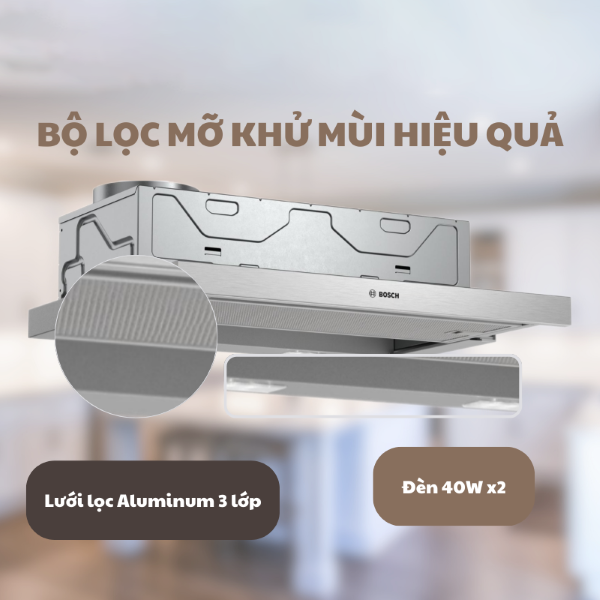 Máy hút mùi Bosch DFM063W56B âm tủ 60 cm