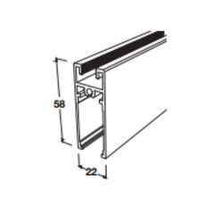 BOTT.FRAME PROFILE SIL.POL 3M Hafele 403.75.321