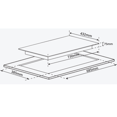 Bếp từ Garis G1216 2 vùng nấu