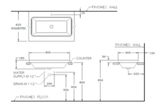 Chậu lavabo Cotto C001027 đặt trên bàn Simply  Modish