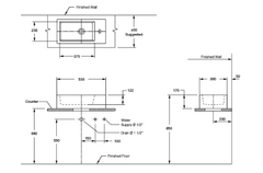 Chậu lavabo Cotto C0032 đặt trên bàn Space Solution