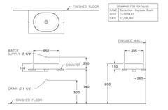 Chậu lavabo Cotto C00343 MSL đặt trên bàn Sensation