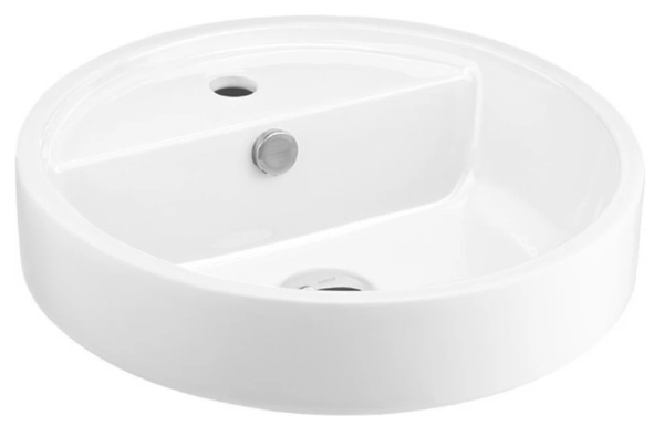 Chậu lavabo Cotto C003807 WH đặt trên bàn Geo
