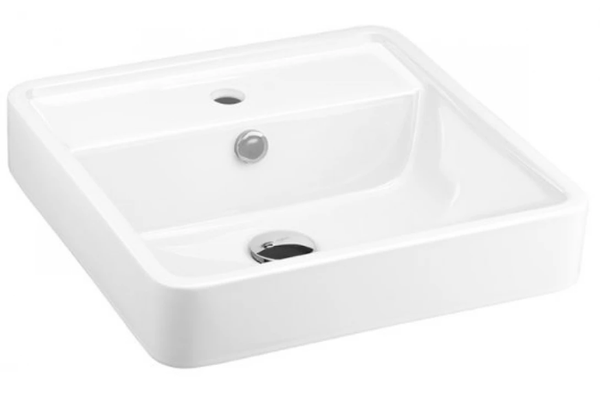 Chậu lavabo Cotto C003817 WH đặt trên bàn Geo