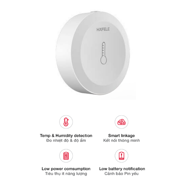 Cảm biến nhiệt và độ ẩm HSL-THS01 Hafele 985.03.005