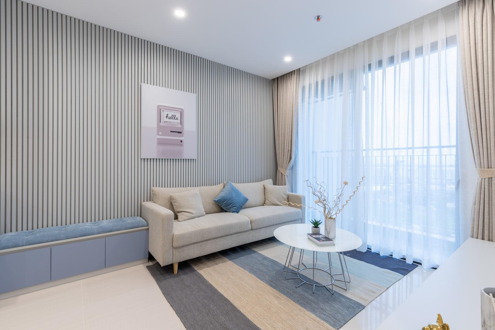 Phòng ngủ số 3 được thiết kế theo gam màu yêu thích của các bé