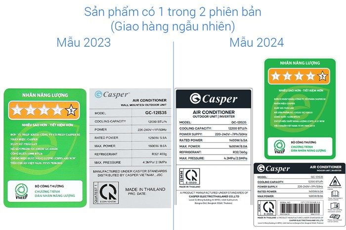 Máy lạnh Casper GC-18IS33 Inverter 1 chiều 18.500 BTU 2HP