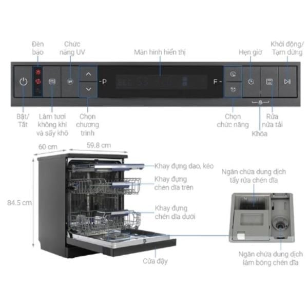 Máy rửa chén Hafele HDW-F6051S 538.21.370