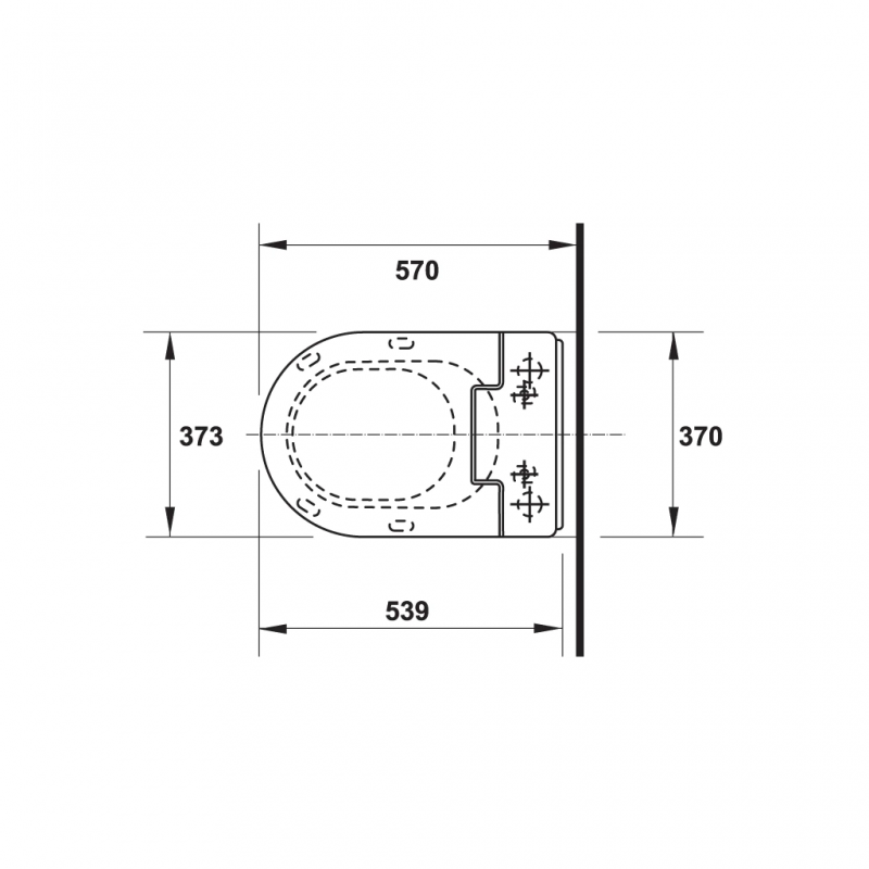 Bồn cầu treo tường Me By Starck với nắp Sensowash Duravit 588.46.406