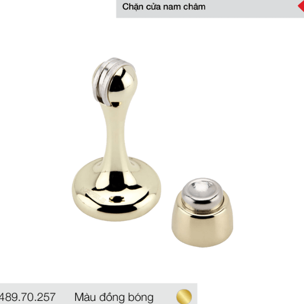 Chặn cửa nam châm đồng bóng Hafele 489.70.257