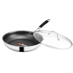 Chảo dập gân 28cm Inox 304 Eurosun MS1828-Queen