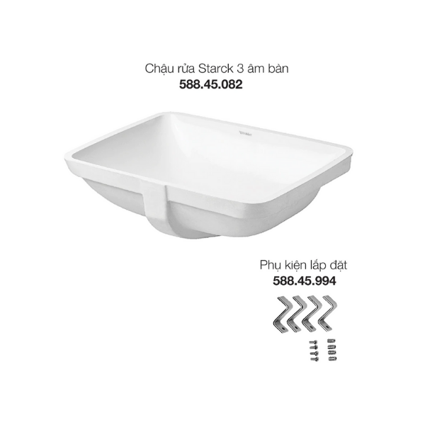 Chậu Lavabo âm bàn Duravit Starck 3 530x400 588.45.088