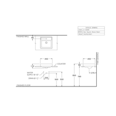 Chậu lavabo đặt bàn Cotto C003817 WH