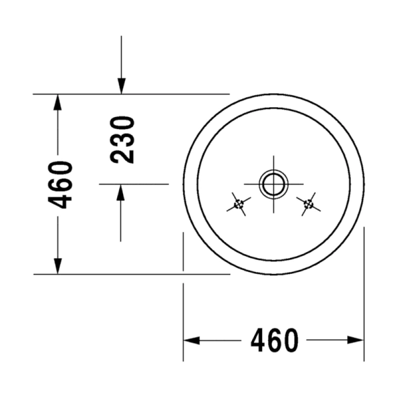 Chậu lavabo đặt bàn Duravit Starck 1 46cm 588.45.080