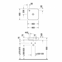 Chậu Lavabo Duravit Cape Cod 460 588.45.241